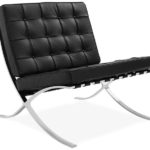 BARNA chair, design, black top leather