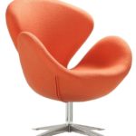 Sillón SW 30, tapizado tejido cachemir naranja