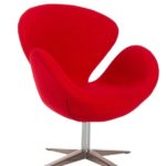 Sillón SW 30, tapizado tejido cachemir rojo