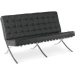 BARNA NEW sofa, 2 seater, black imitation leather