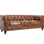 CHESTER sofa, 3 seats, old leather imitation leather