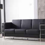 DUVAL sofa, 3 seats, black imitation leather