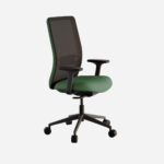 Frente de la silla ergonómica evos para oficina ,acabado verde