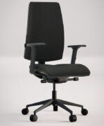 vista frontal de la silla de oficina ergonómica thank you, pensada para dar confort a largas jornadas de trabajo