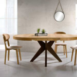 Mesa de comedor extensible Mon abierta con un extensible