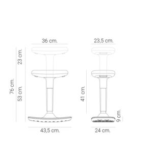 medidas del taburete leo basculante