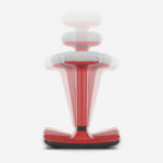 Taburete LEO de Intacor en movimiento, mostrando su mecanismo de giro o elevación