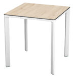Mesa teem estructura blanca -tablero compact roble