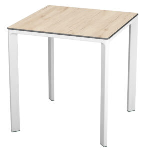Mesa teem estructura blanca -tablero compact roble