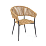 Sillón Kiv de terraza de cuerda trenzada vista frontal