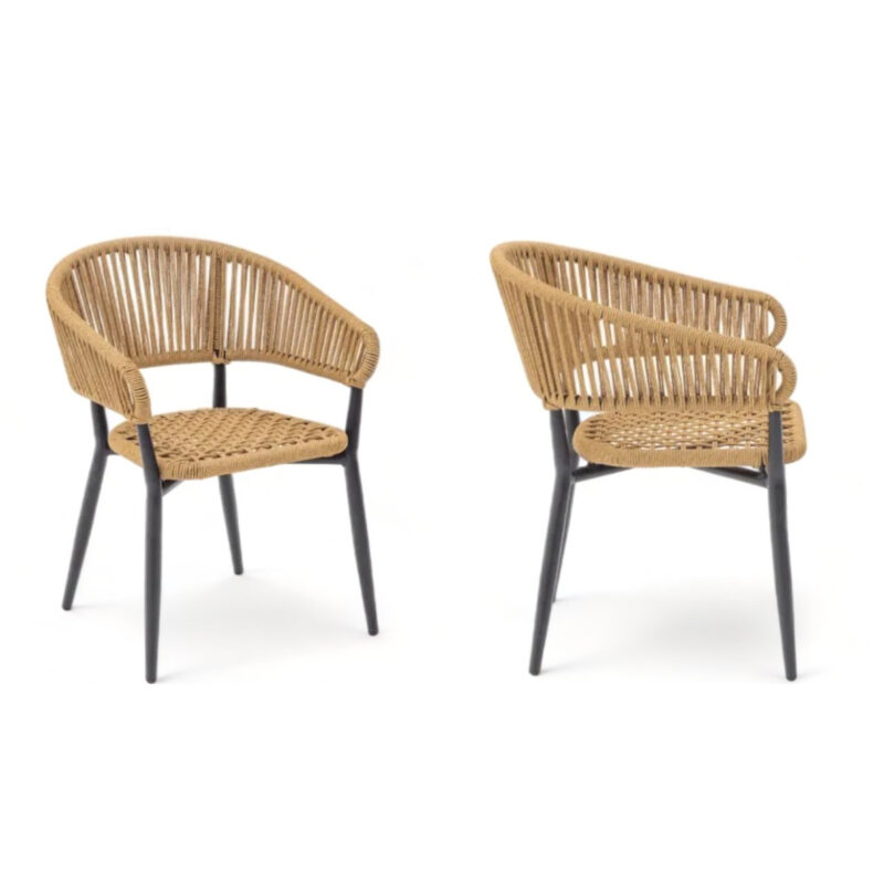 imágenes del sillón kiv de cuerda trenzada para restaurantes